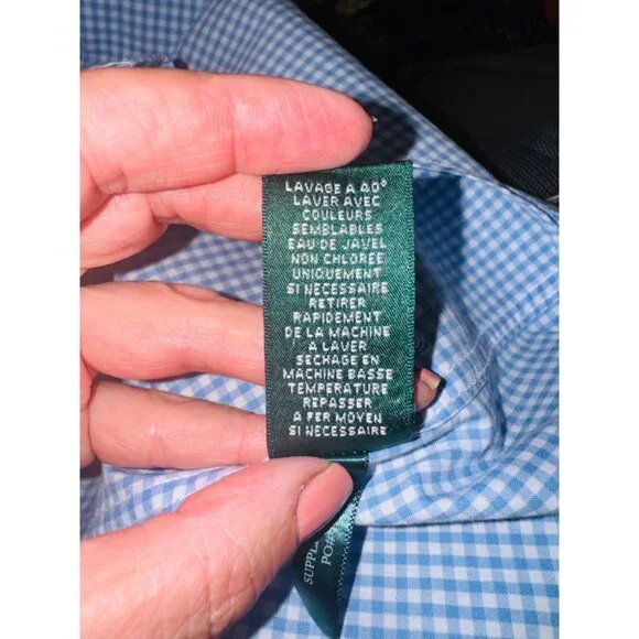 Lauren Ralph Lauren Blue Boxy Button Down Shirt - Picture 12 of 12